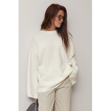 Джемпер жіночий в'язаний oversize білий