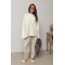 В’язаний джемпер oversize з широкими рукавами - білий ONE SIZE 76805