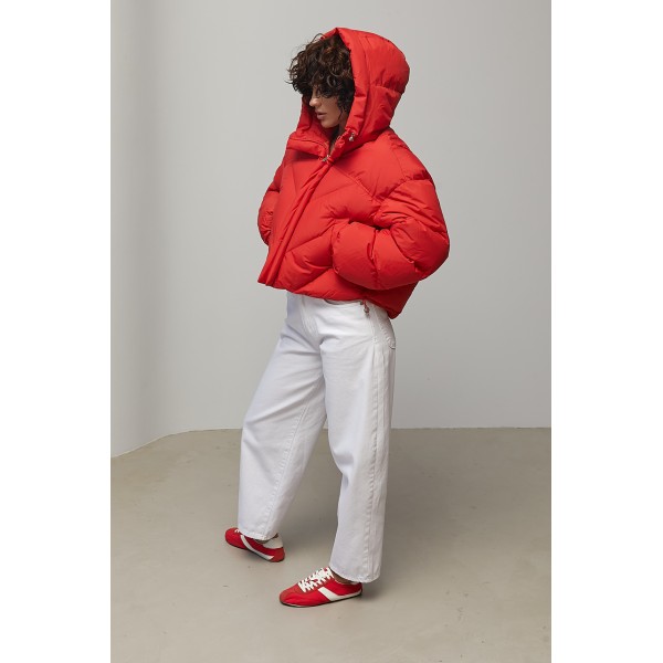 Куртка женская оверсайз красная Lurex