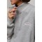 Теплий світшот oversize з коміром на блискавці - сірий ONE SIZE