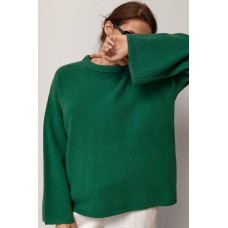 Джемпер жіночий в'язаний oversize зелений