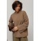 В’язаний джемпер oversize з широкими рукавами - кавовий ONE SIZE