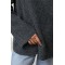 В’язаний джемпер oversize з широкими рукавами - темно-сірий ONE SIZE 76806