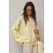 В’язаний джемпер oversize з широкими рукавами - кремовий ONE SIZE