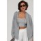Худі жіноче тепле oversize сіре