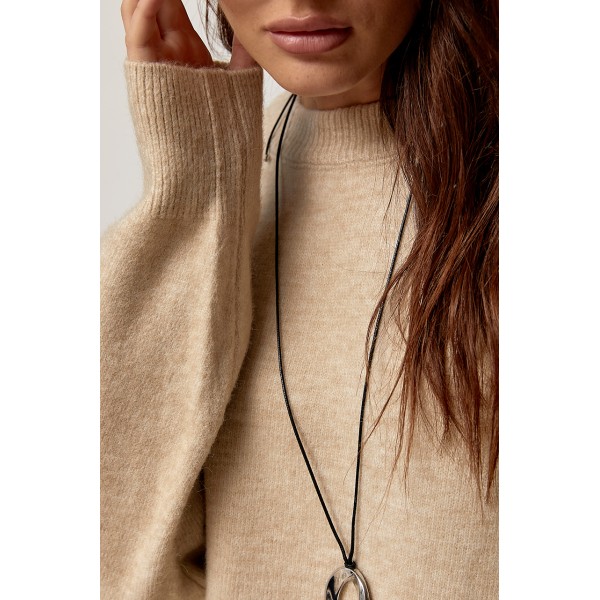 Джемпер жіночий в'язаний oversize бежевий