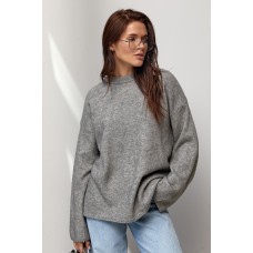Джемпер жіночий в'язаний oversize сірий