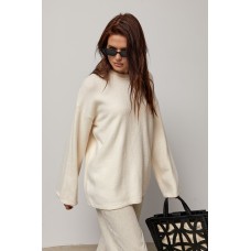 Джемпер жіночий в'язаний oversize молочний