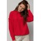Джемпер жіночий в'язаний oversize червоний
