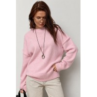 Джемпер женский вязаный oversize розовый