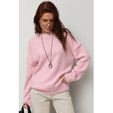 Джемпер женский вязаный oversize розовый