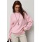 Джемпер жіночий в'язаний oversize рожевий