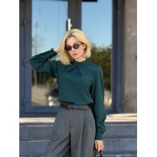 Блуза женская софт темно-зеленая