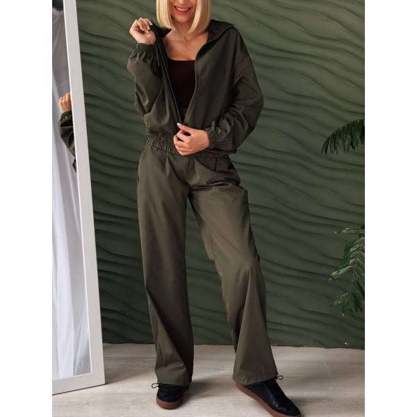 Костюм спортивный женский хаки F-Girl