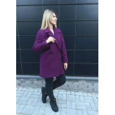 Пальто женское кашемировое демисезонное марсала