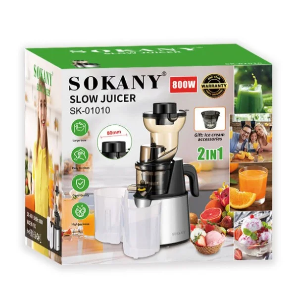 Соковижималка Sokany SK-01010 функція морозивниці 800 Вт Sokany