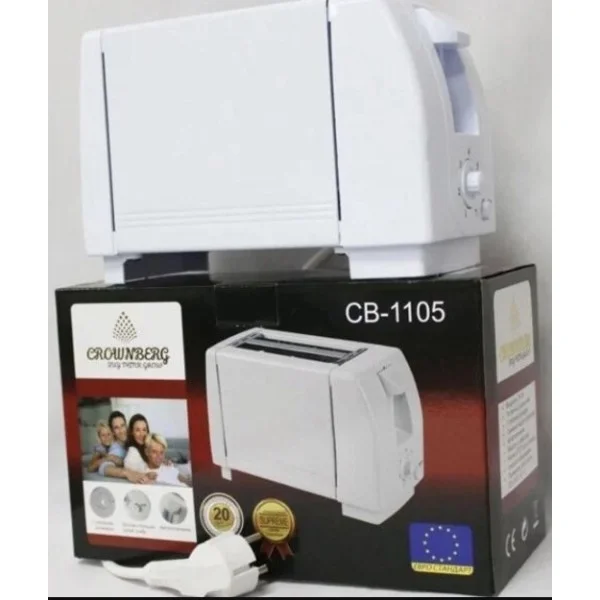 Тостер Crownberg CB-1105 на 2 скибочки 750 Вт білий Crownberg