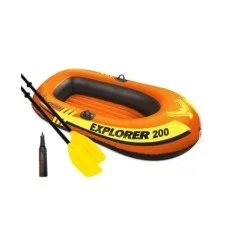 Лодка Intex Explorer 185х94х41 см с веслами и насосом оранжевая
