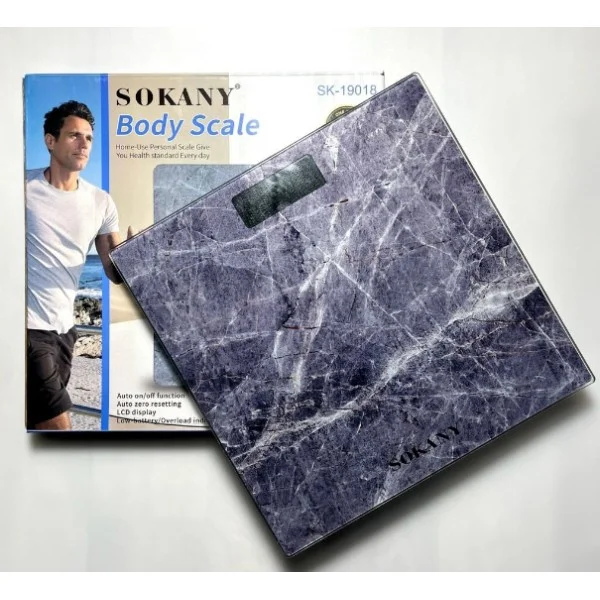 Ваги підлогові Sokany SK-19018 скляні прозорі Sokany