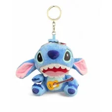 Мягкая игрушка Stitch с гитарой 12 см синяя