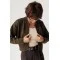 Кардиган женский трикотажный короткий темно-коричневый Lurex