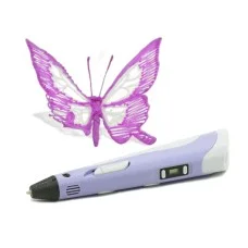 3D ручка  3D Pen 2 з дисплеєм фіолетова