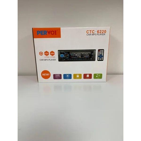Автомагнитола PERVOI CTC-6220 4x60 Вт 12В/24В Bluetooth PERVOI