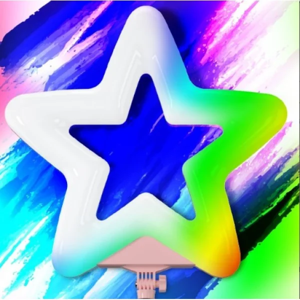 Кільцева лампа-зірка RK-52 RGB 47 см рожева generic