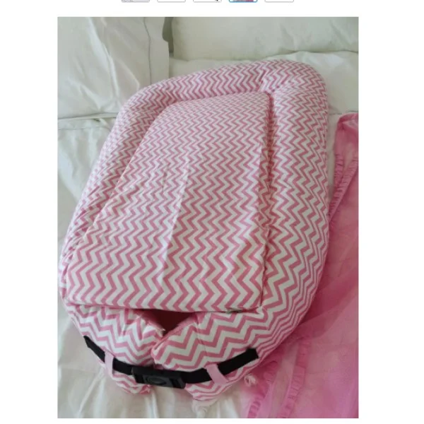Кроватка Portable Baby Bed 90х50 см с сеткой голубая Portable Baby Bed