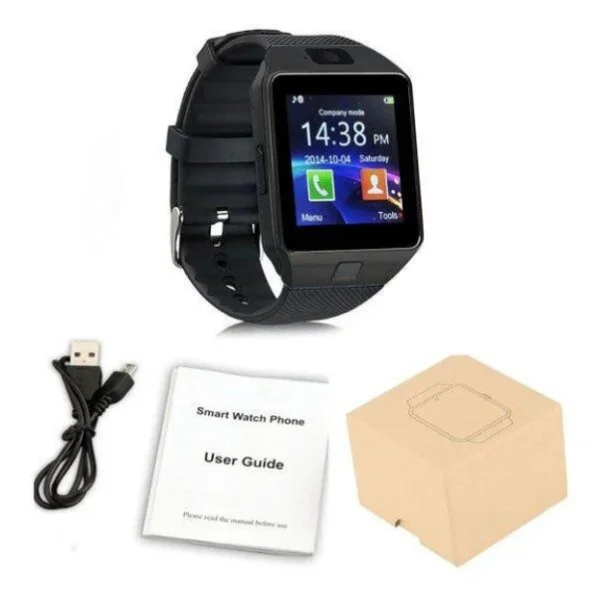 Смарт-годинник DZ09 із SIM-картою камерою та Bluetooth чорний generic