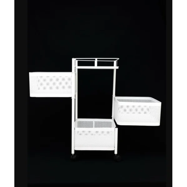 Етажерка Modern Home 3 яруси мобільна біла Modern Home