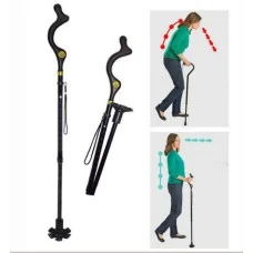 Тростина Posture Cane складана телескопічна чорна