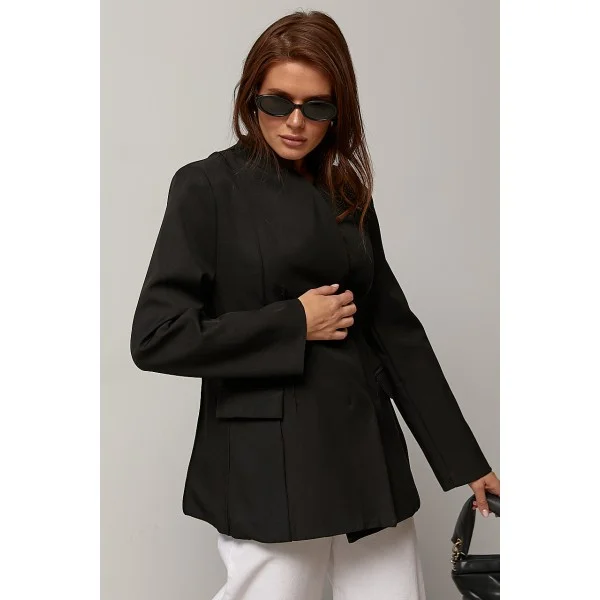 Жакет жіночий класичний чорний Lurex